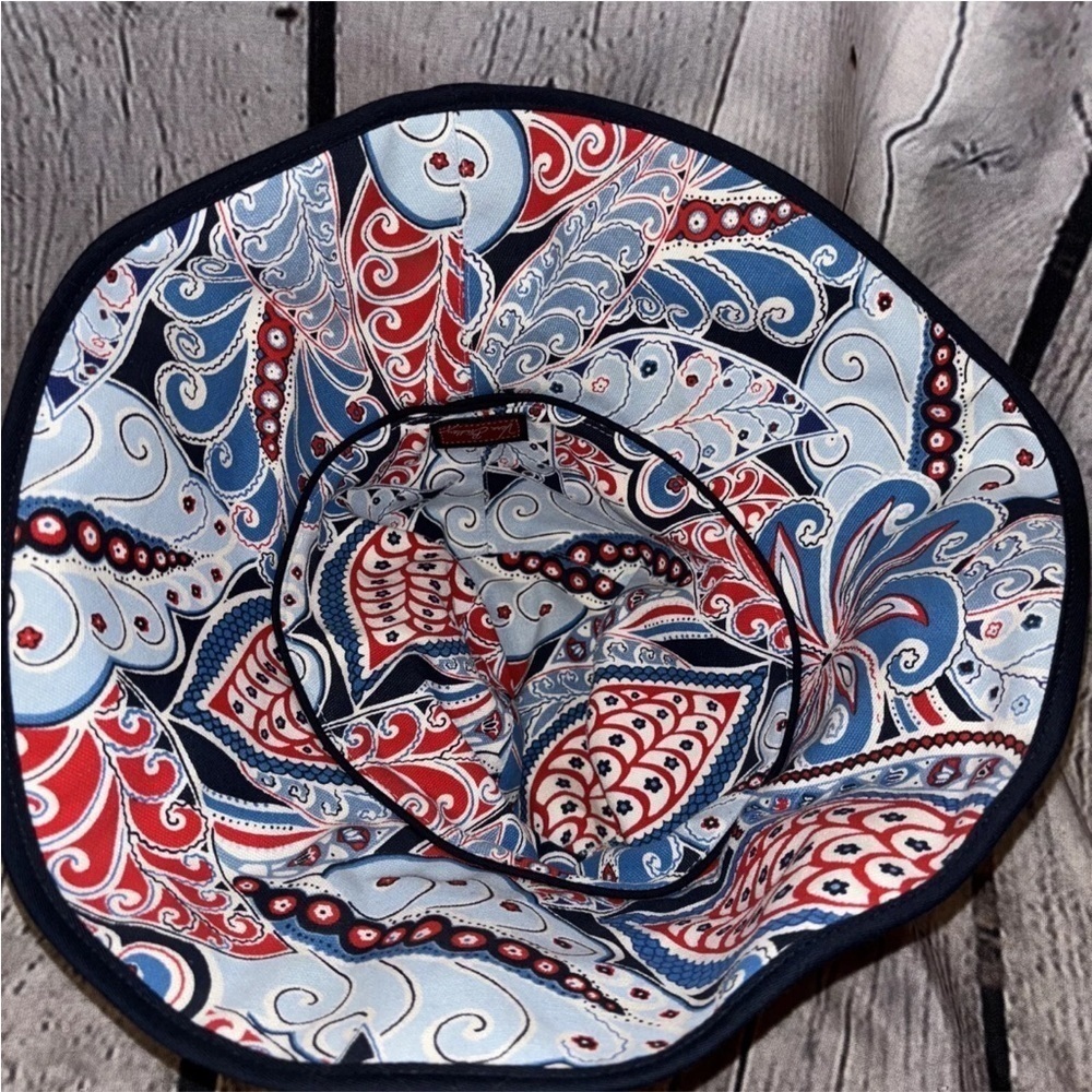 Vera Bradley Seaside Beach Reversible Floral Print Cotton Bucket Hat Travel - Picture 4 of 5